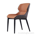 sedie da pranzo moderne set di 4 sedie in stile nordico sedie in legno di plastica grigia PP per sala da pranzo